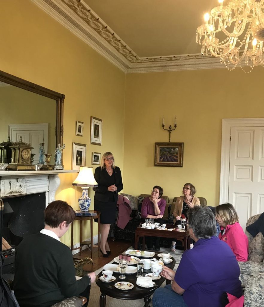 Toni Forrester speaking from Letterkenny Chamber of Commerce-Donegal Food TOurs
